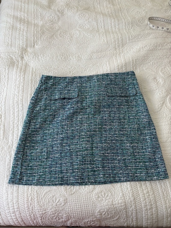 LOFT Dresses & Skirts - Loft woman’s Textured Teal Tweed Mini Skirt